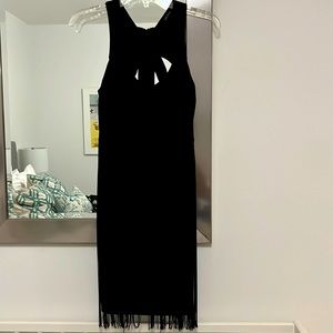 Gorgeous fringe black dress